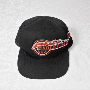 Harley Davidson USA Black Vented Snapback Hat Cap